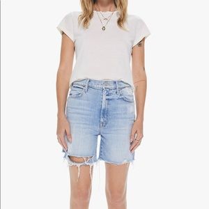 NWT MOTHER HIGH WAISTED SMOKIN SHORT FRAY